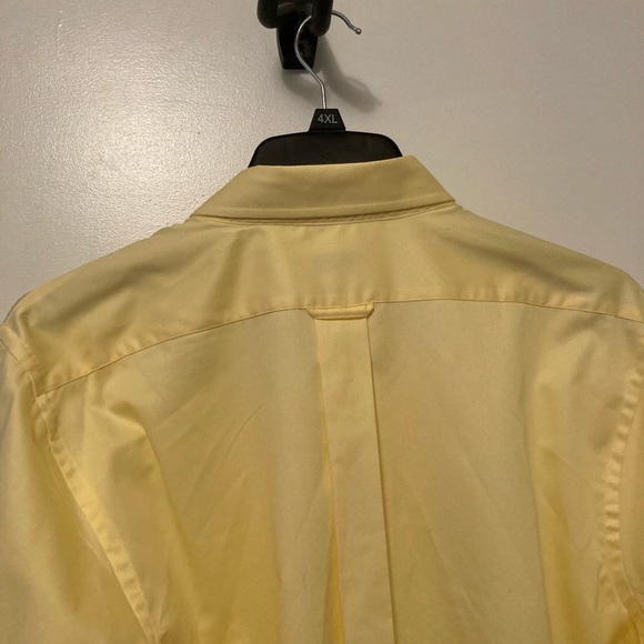 IZOD Yellow Button Down Dress Shirt Regular Fit Size 15.5 34/35 Like New - Picture 16 of 16